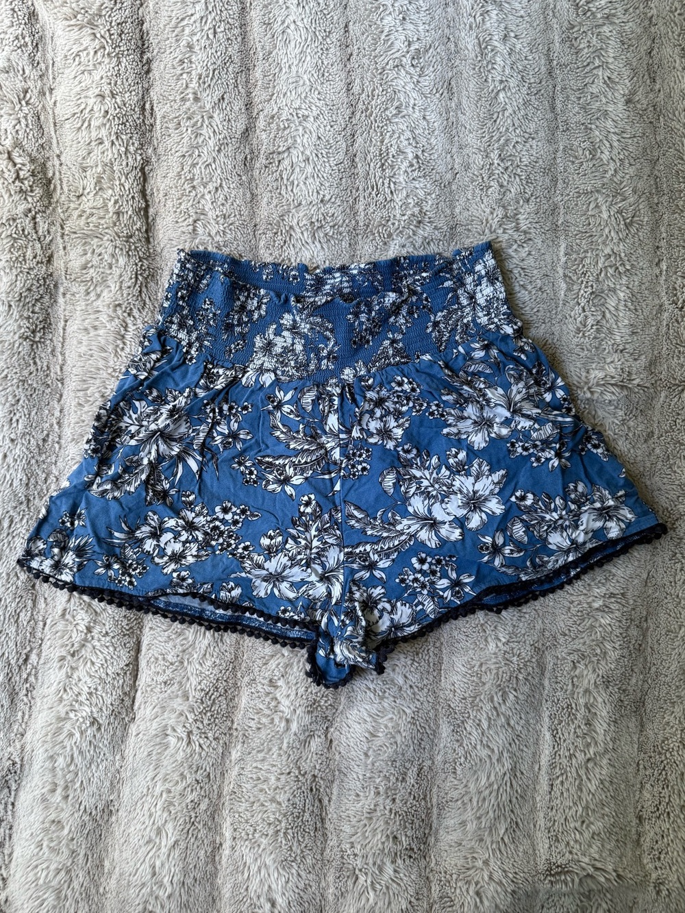 Vintage Y2K Joe Boxer Blue Floral Shorts ✿ Women’s L